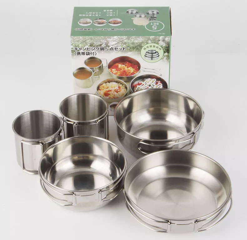 Camping Cooking Box Set - Set di pentole e utensili da