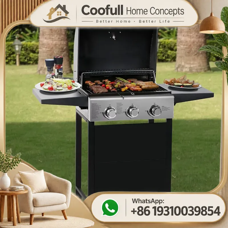 Camping Cooking Table Foldable - Griglia a Gas Propano con Bruciatore
