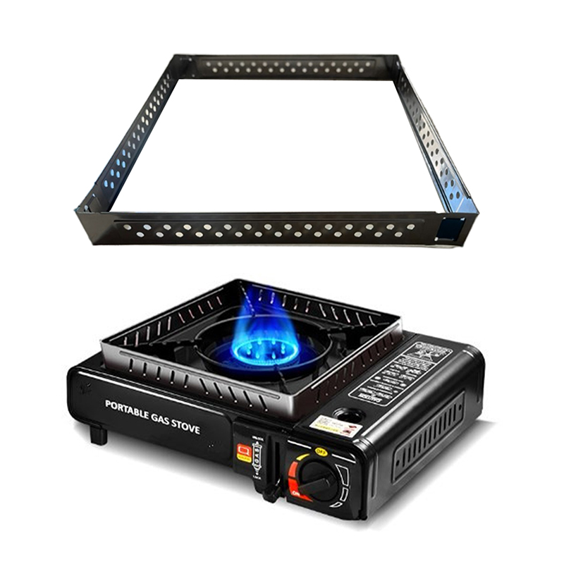 Camping Cooking Plate - Fornello a gas Anelli antivento Supporto