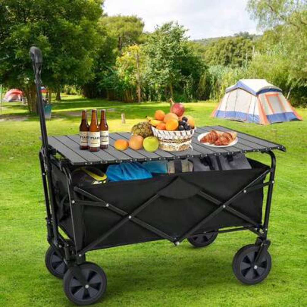 Camping Cooking Table Foldable - Carrello da Giardino Pieghevole, Carrello Utilitario
