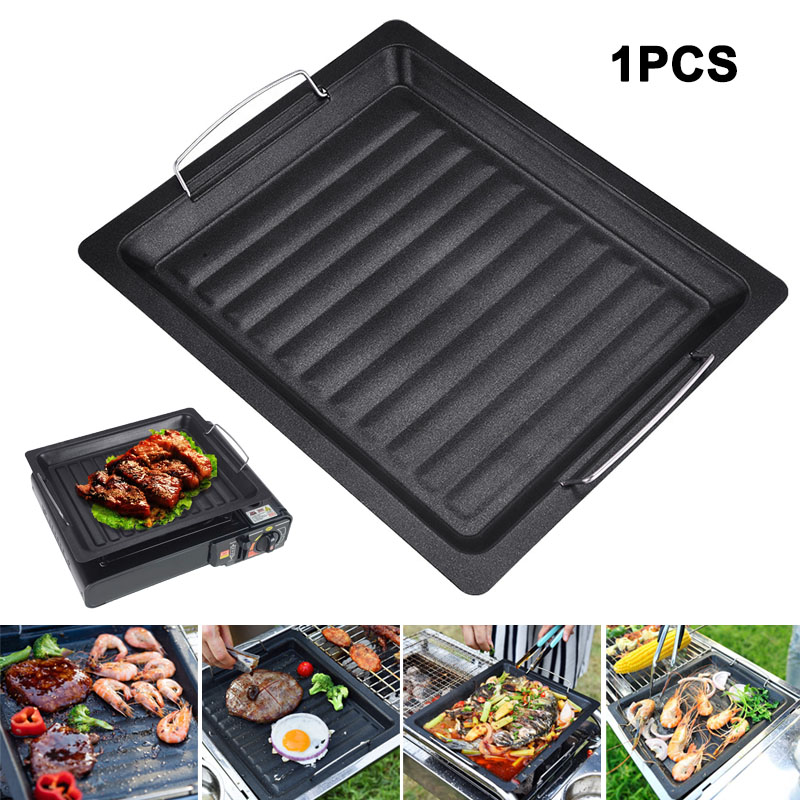 Camping Cooking Plate - Padella per grigliare quadrata spessa da