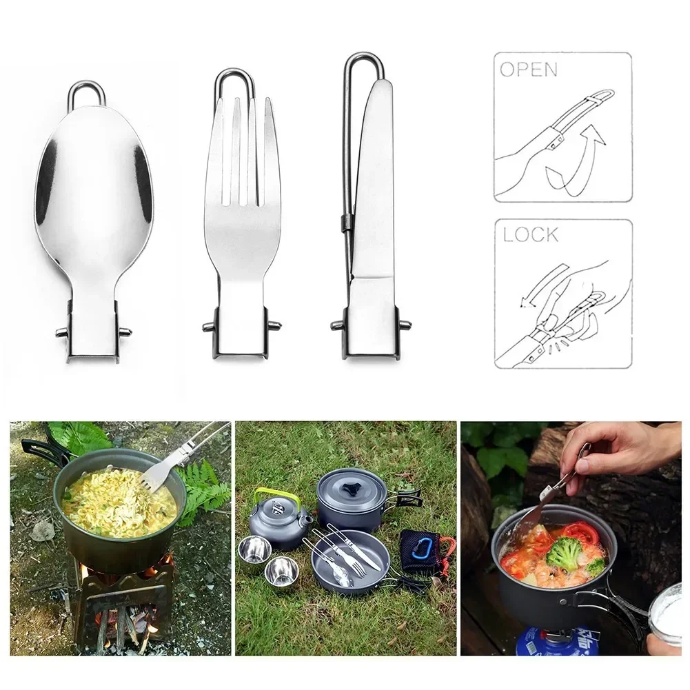 Camping Cooking Cutlery Set - 1 set da campeggio all'aperto set