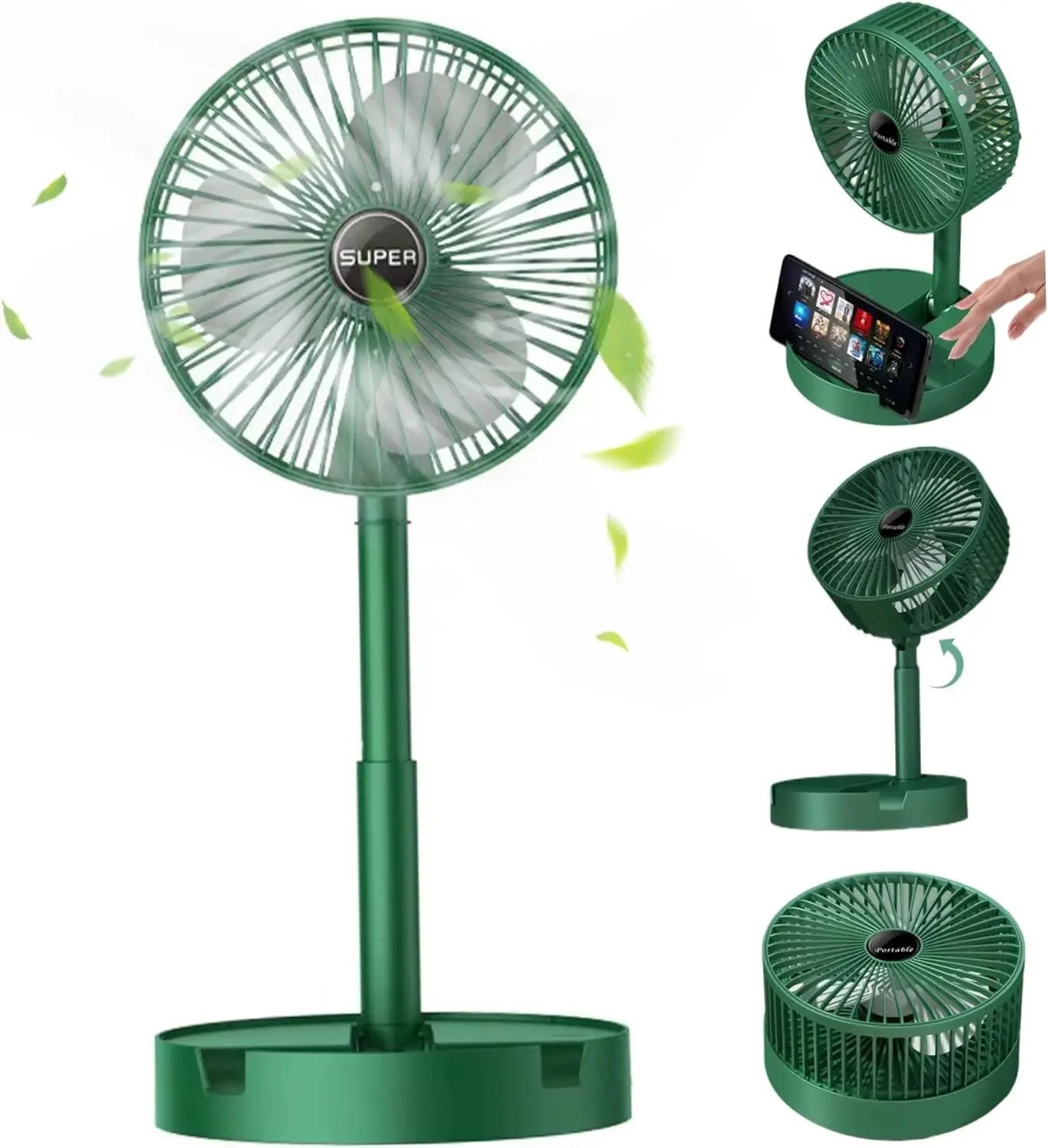 Camping Cooking Table Foldable - Ventilatore Elettrico USB Pieghevole, Portatile per