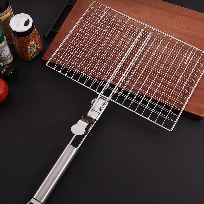 Camping Cooking Grill - 1 SET rete per barbecue manico