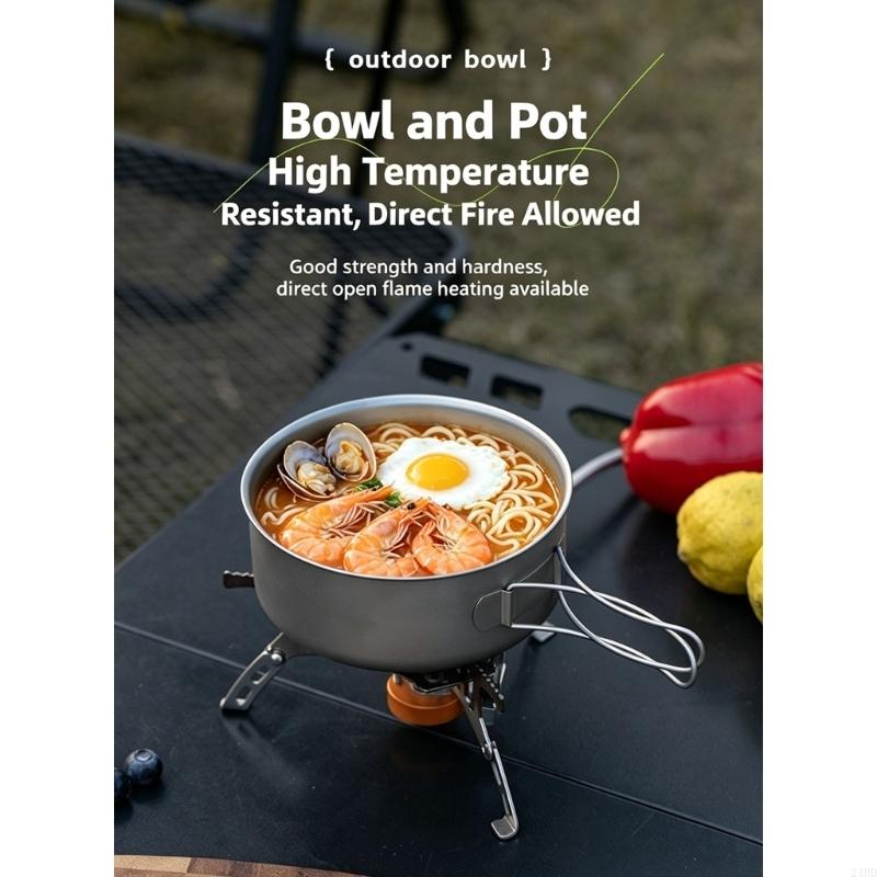 Camping No Cooking Meals - Ciotola da campeggio in metallo con