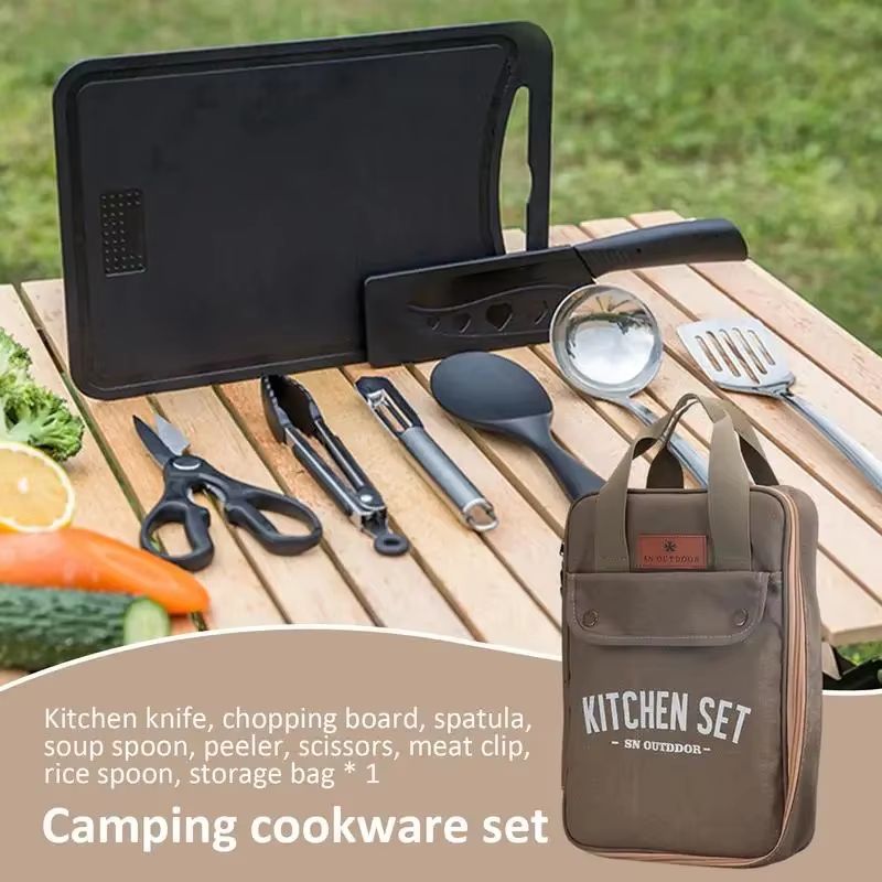 Set da Cucina da Campeggio 8 P - Camping Cooking Cutlery Set recensione e prezzo