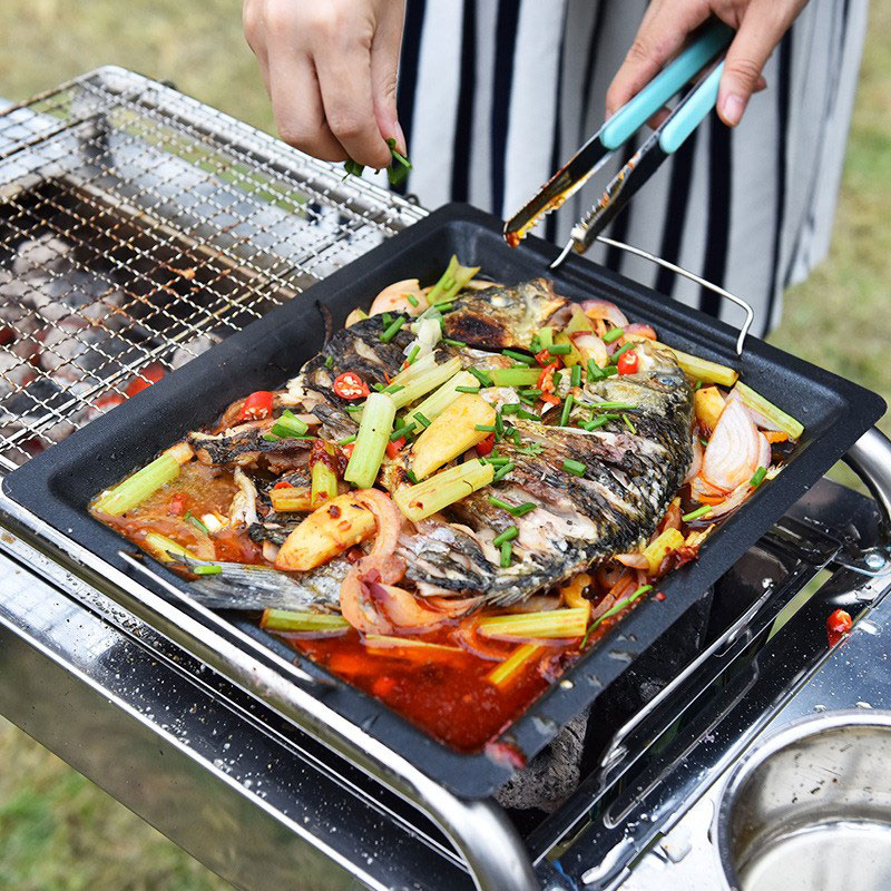 Padella per grigliare quadrata - Camping Cooking Plate recensione e prezzo