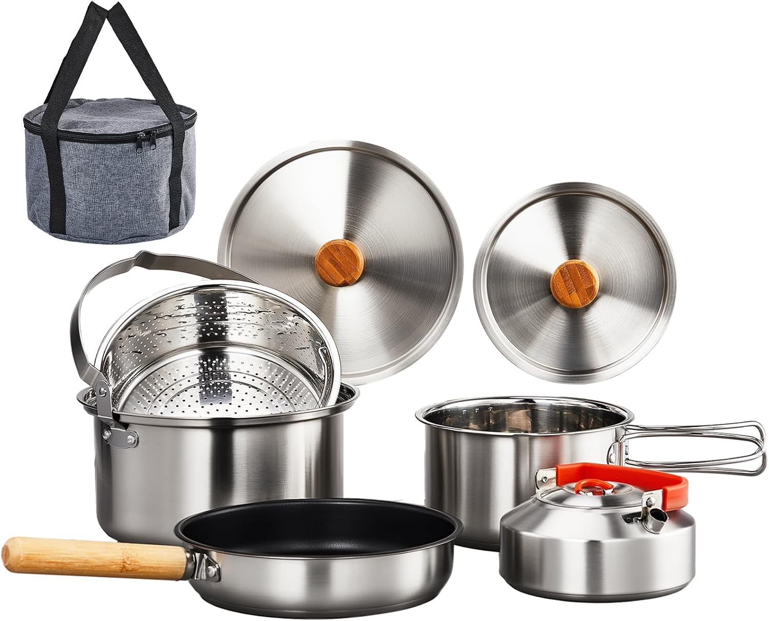 Set di 6 utensili da cucina, p - Camping Cooking Set Lightweight recensione e prezzo