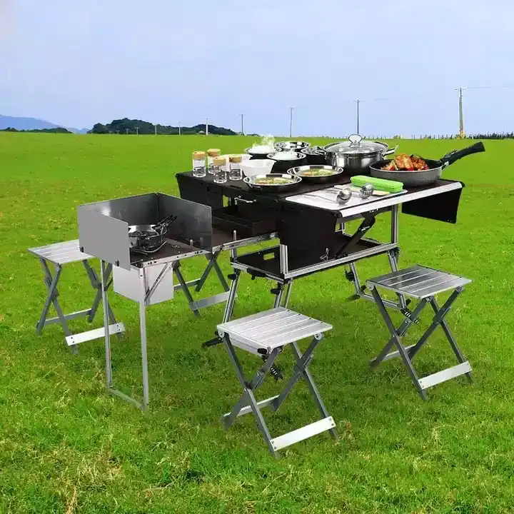 Rimorchio per alimenti pieghev - Camping Cooking And Dining Set recensione e prezzo