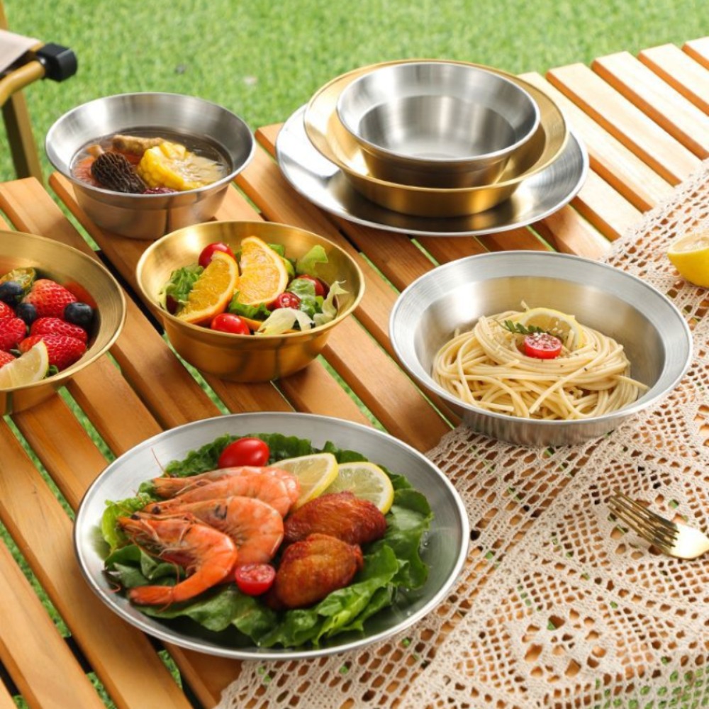 Set di posate in acciaio inox, - Camping Cooking Plate recensione e prezzo