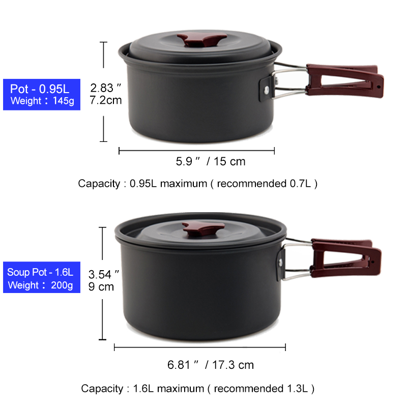 Widesea Set di pentole da camp - Camping Cooking And Dining Set recensione e prezzo