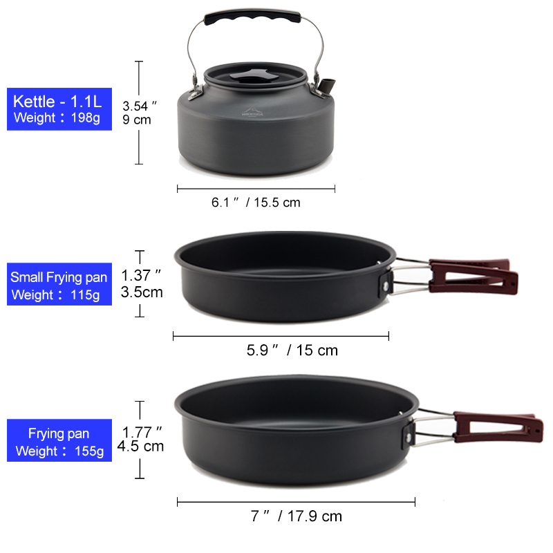 Widesea Set di pentole da camp - Camping Cooking And Dining Set recensione e prezzo
