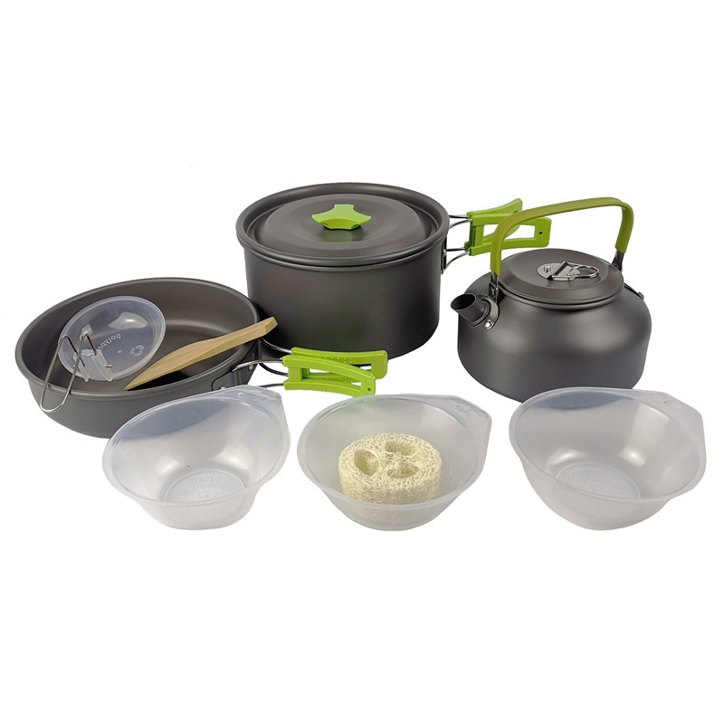 Kit di pentole da campeggio al - Camping Cooking Box Set recensione e prezzo