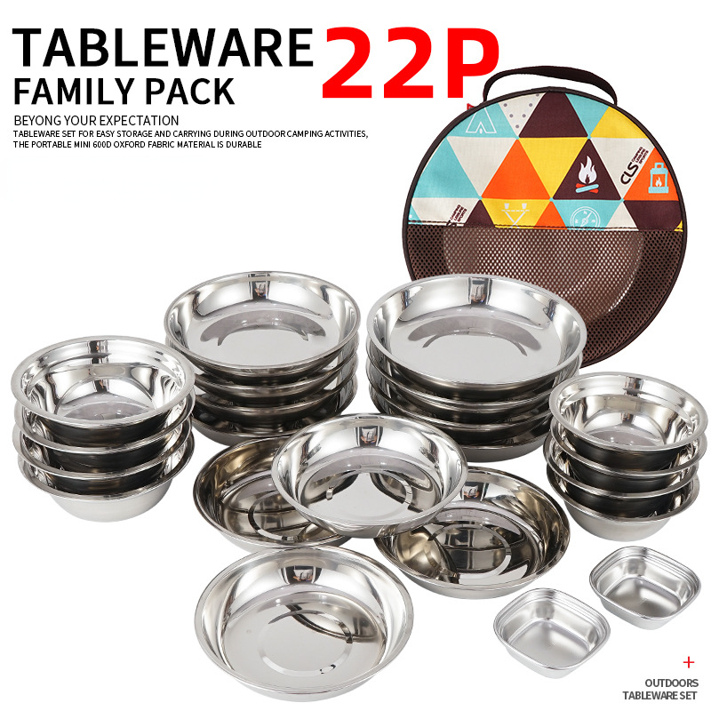 Nuovo set di piatti portatili  - Camping Cooking And Dining Set recensione e prezzo